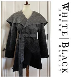 White House Black Market Belted Wrap Jacket